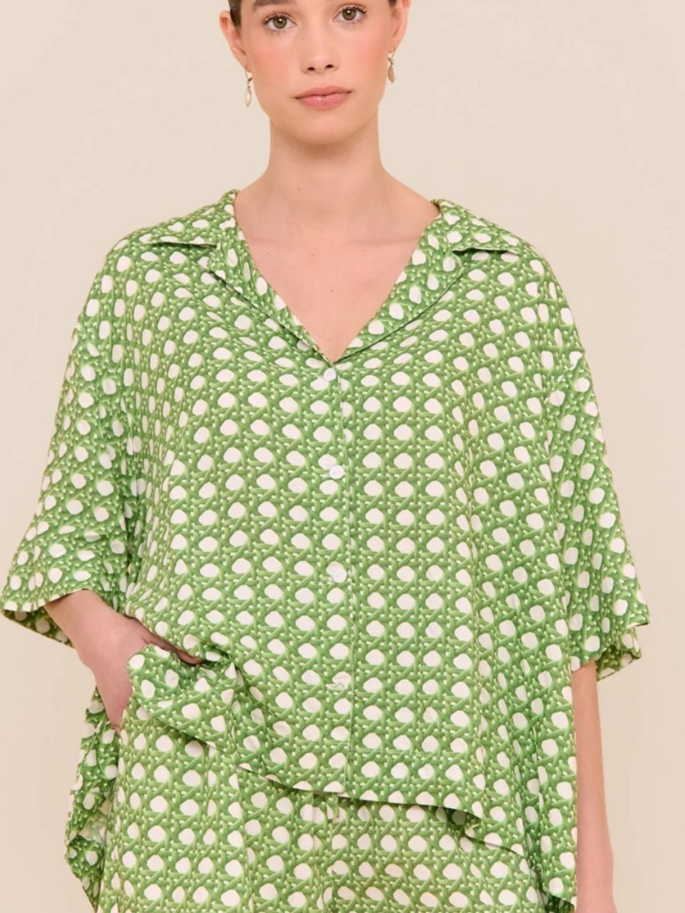 Piyama Lounge Set - Rattan Green Pajama set